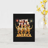 Nieuwjaarsviering Patriotic Funny Trump Humor G Kaart (Gele Bloem)