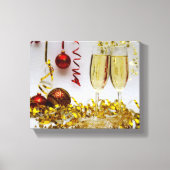 Nieuwjaarsviering SlipperyJoe's champagne spa Canvas Afdruk (Voorkant)