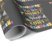 Nieuwjaarsviering wil Midnight Kisses Cadeaupapier (Rol Hoek)