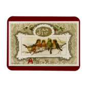  nieuwjaarsvogels magneet (Horizontaal)