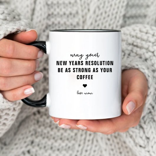 Nieuwjaarsvoornemen NYE Feesthumor Grappig Mok