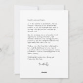 Nieuwjaarsvuurwerk barst Elegante Kerstkaart (Achterkant)