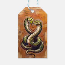 Nieuwjaarswens voor de liefde 2025 houten slang