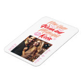 Nieuwjaarswensen en middernachtkussen scriptfoto magneet (Linkerzijde)