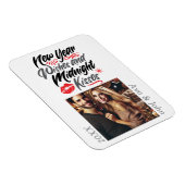 Nieuwjaarswensen en middernachtkussen scriptfoto magneet (Rechterzijde)