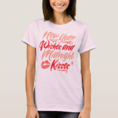 Nieuwjaarswensen & Midnight Kisses Party Script T-shirt (Voorkant)