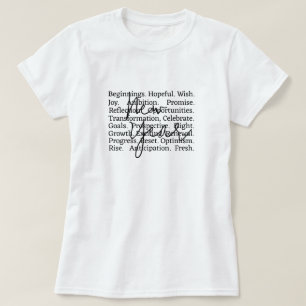 Nieuwjaarswoorden, Nieuwjaarsshirt, Gelukkig Nieuw T-shirt
