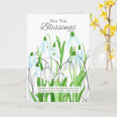 Nieuwjaarszegeningen Jeremia Bijbel Schrift Kaart (Gele Bloem)