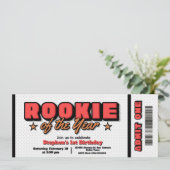 Nieuwkomer van het Jaar - Basketbal Ticket Kaart (Staand voorkant)