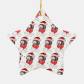 Nieuwkomerkerststerren Hondenras Keramisch Ornament (Voorkant)