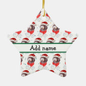 Nieuwkomerkerststerren Hondenras Keramisch Ornament (Achterkant)