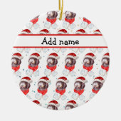 Nieuwkomerkerststerren Hondenras Keramisch Ornament (Voorkant)