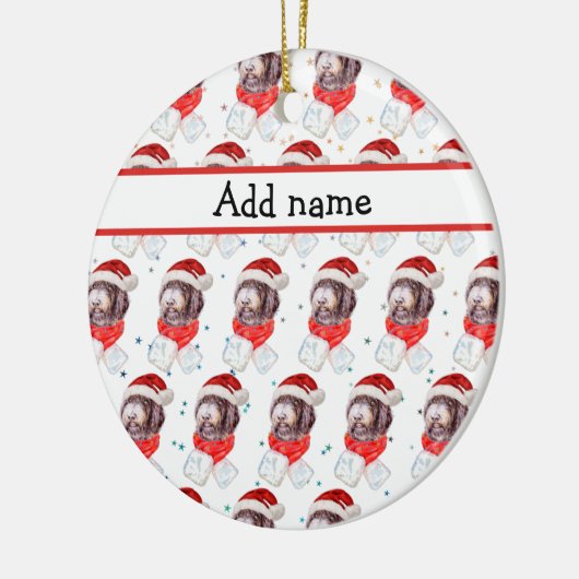 Nieuwkomerkerststerren Hondenras Keramisch Ornament (Links)