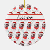 Nieuwkomerkerststerren Hondenras Keramisch Ornament (Achterkant)