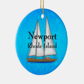 Nieuwpoort Rhode Island Keramisch Ornament (Rechts)