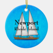 Nieuwpoort Rhode Island Keramisch Ornament (Voorkant)
