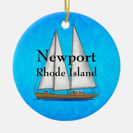 Nieuwpoort Rhode Island Keramisch Ornament (Voorkant)