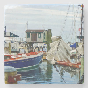 Nieuwpoort RI - Gevouwen Zeilen Stenen Onderzetter