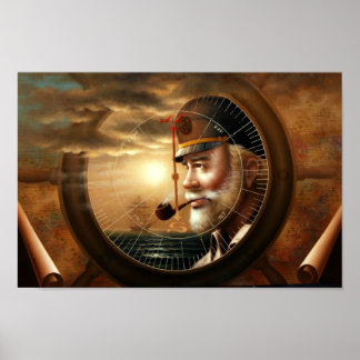 NIEUWS- EN Kaartkapitein (Zee kapitein) Poster