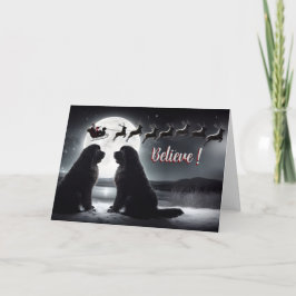 Nieuws en Kerstman Silhouette Kerstmis Feestdagen Kaart