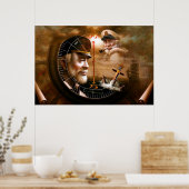 NIEUWS EN TWEE Kaart Kapitein 4 of TWEE Zeeen Post Poster (Keuken)