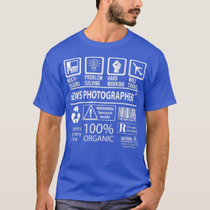 Nieuws Fotograaf MultiTasking Certified Job Gif T-shirt