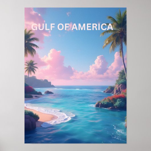 Nieuws golf van amerika in pasteltinten poster (Voorkant)