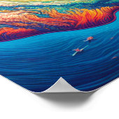 Nieuws Golf van Amerika kleurrijke kaart Poster (Hoek)