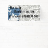 nieuws kopt de grootste vader ter wereld spandoek (Insitu)