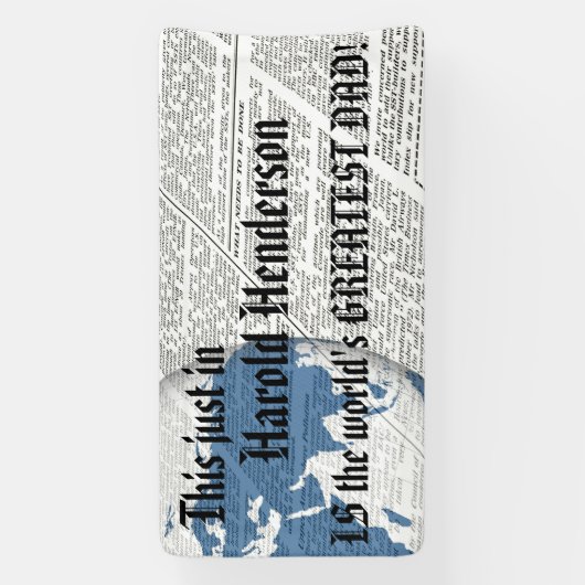  nieuws kopt de grootste vader ter wereld spandoek (Verticaal)