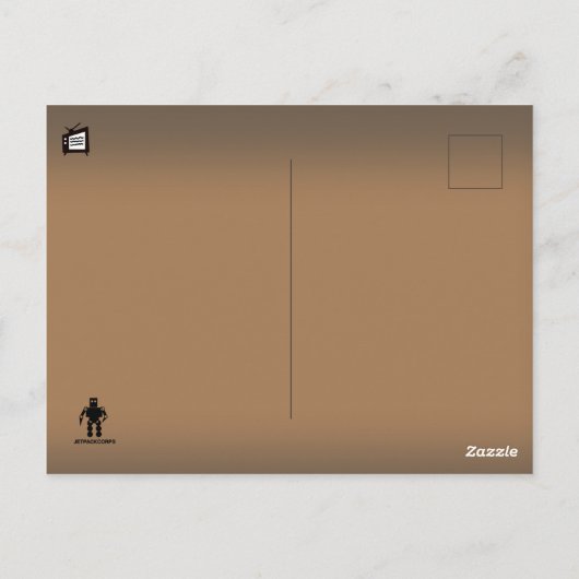 Nieuws op tv briefkaart (Achterkant)