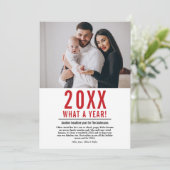 Nieuws over de familie van een jaar in Review Feestdagenkaart (Staand voorkant)