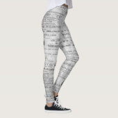 Nieuws over de kranten Afdrukken Zwart wit Sierkus Leggings (Rechts)