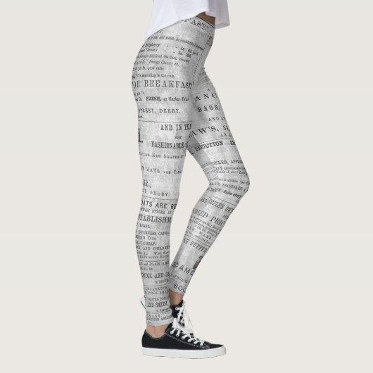 Nieuws over de kranten Afdrukken Zwart wit Sierkus Leggings (Rechts)