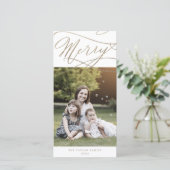 Nieuws over de Romantische Gold Merry-serie Feestdagenkaart (Staand voorkant)