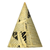 Nieuws papier met oud papier feesthoedjes (Achterkant)