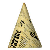 Nieuws papier met oud papier feesthoedjes (Rechts)