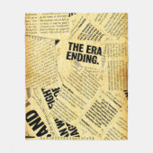 Nieuws papier met oud papier fleece deken (Voorkant)