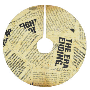 Nieuws papier met oud papier kerstboom rok