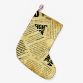 Nieuws papier met oud papier kleine kerstsok (Voorkant (Hangend))