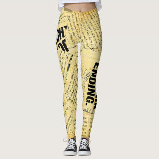 Nieuws papier met oud papier leggings