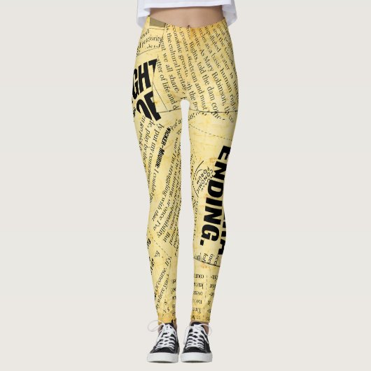 Nieuws papier met oud papier leggings (Voorkant)