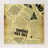 Nieuws papier met oud papier legpuzzel (Horizontaal)