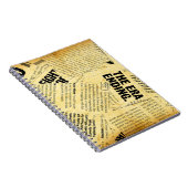 Nieuws papier met oud papier notitieboek (Rechterzijde)