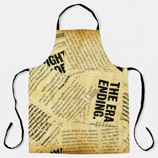 Nieuws papier met oud papier schort (Voorkant)