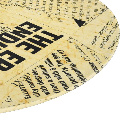 Nieuws papier met oud papier snijplank (Hoek)