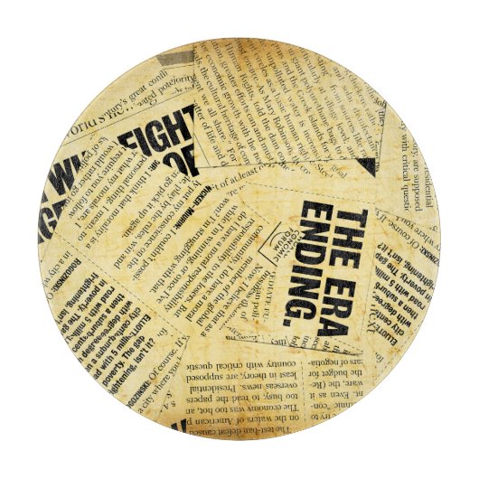 Nieuws papier met oud papier snijplank (Voorkant)