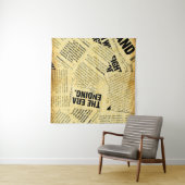 Nieuws papier met oud papier wandkleed (In Situ (horizontaal))