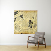 Nieuws papier met oud papier wandkleed (In situ)