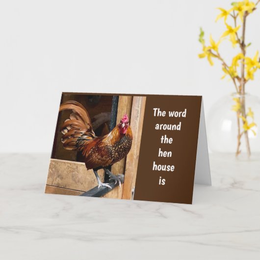 NIEUWS ROND HEN HOUSE IS HET "HAPPY 40TH" KAART (Gele Bloem)